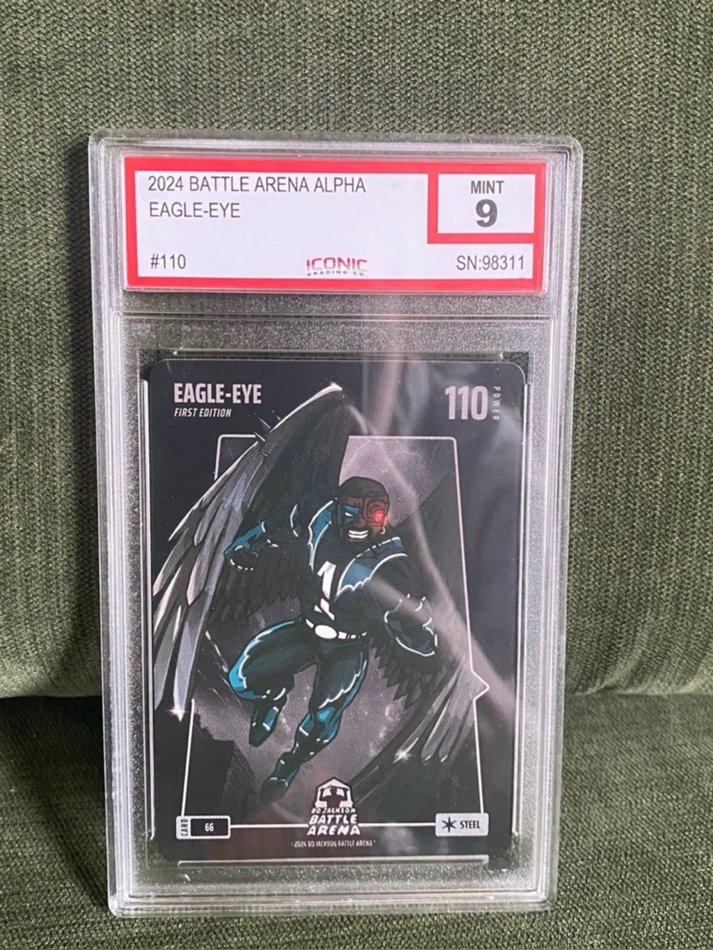 2024 Bo Jackson Battle Arena Eagle-Eye (Jalen Hurts) Steel Iconic grading 9.